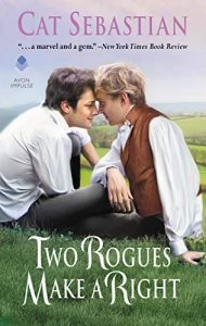 Two young white men in casual Regency attire sit on a grassy hill in the countryside with facing one another with their foreheads together